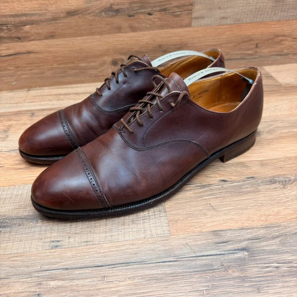 Brooks Brothers Men's Size 12C Crockett And Jones brown Leather Oxfords Shoes